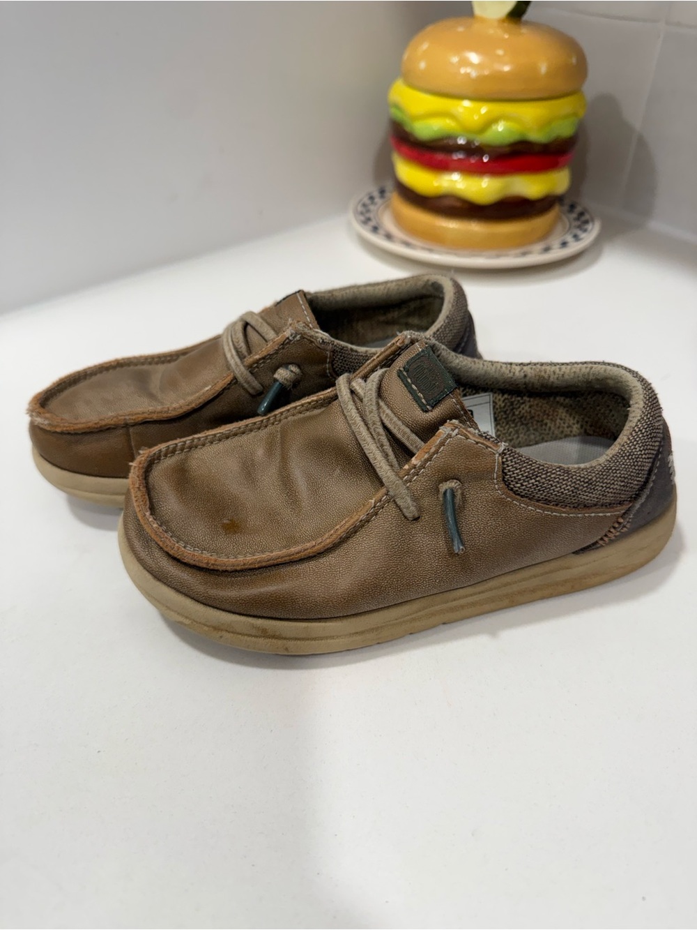 Hey Dude Kids Brown Slip-On Moccasins